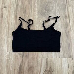 Aerie Superchill Ribbed Top in Black